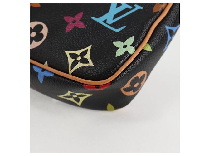 LOUIS VUITTON Pochette Accessoires Multicolore Monogramma Nero M92648 Auth BA1927SAV - vista 17