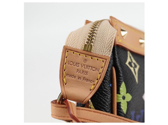 LOUIS VUITTON Pochette Accessoires Multicolore Monogramma Nero M92648 Auth BA1927SAV - vista 18