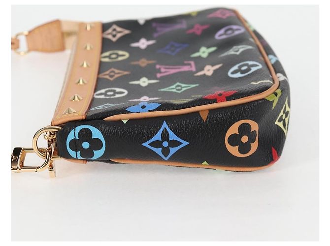 LOUIS VUITTON Pochette Accessoires Multicolore Monogramma Nero M92648 Auth BA1927SAV - vista 3