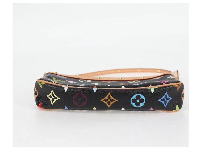 LOUIS VUITTON Pochette Accessoires Multicolore Monogramma Nero M92648 Auth BA1927SAV - vista 5