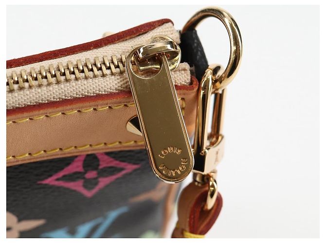 LOUIS VUITTON Pochette Accessoires Multicolore Monogramma Nero M92648 Auth BA1927SAV - vista 9