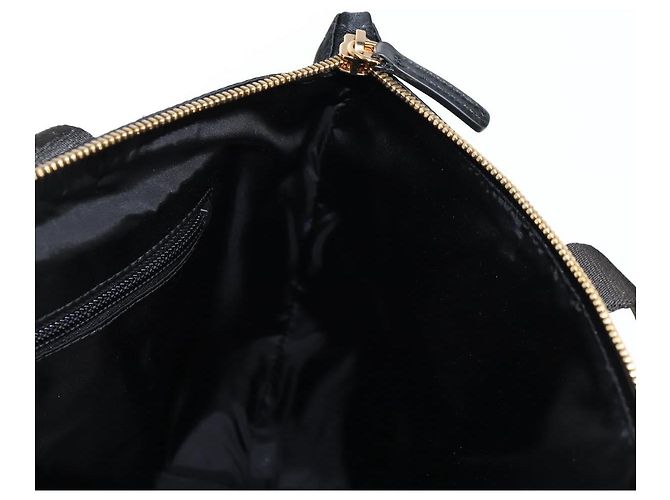 Borsa a mano VERSACE in nylon 2 in 1 nera e dorata Auth 118727V Nero D'oro - vista 19