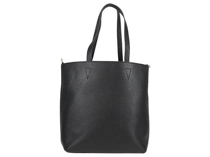 Versace Tote Bag aus Leder 2 in 1 Schwarz Gold Auth 118688V Golden - Ansicht 2