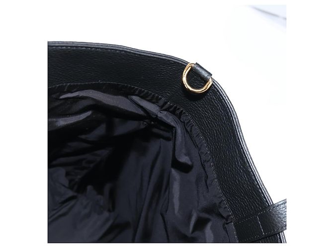 Versace Tote Bag aus Leder 2 in 1 Schwarz Gold Auth 118688V Golden - Ansicht 24
