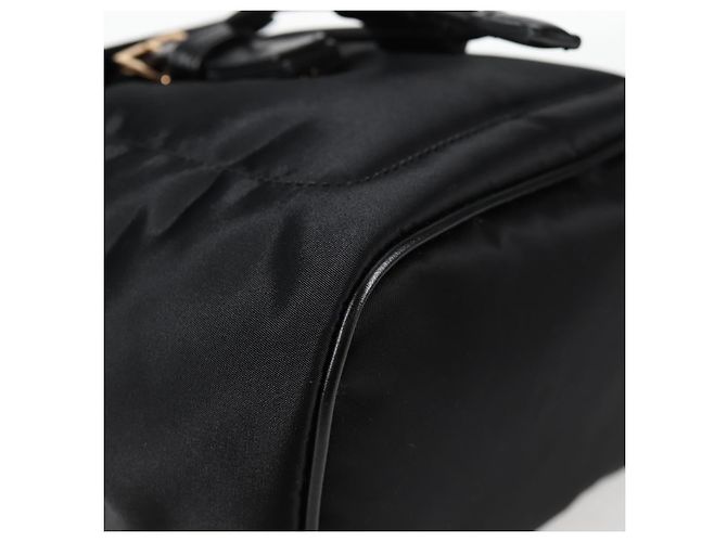 Mochila VERSACE de nylon preta e dourada Auth 118729V Preto Dourado - vista 15