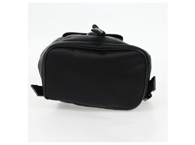 Mochila VERSACE de nylon preta e dourada Auth 118729V Preto Dourado - vista 5
