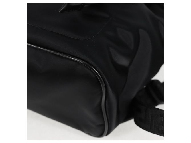 Zaino VERSACE in nylon nero e oro Auth 118728V D'oro - vista 16