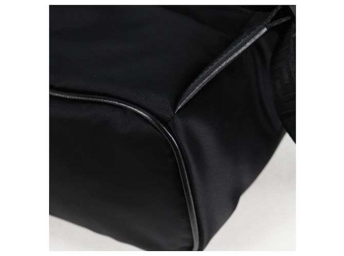 Zaino VERSACE in nylon nero e oro Auth 118728V D'oro - vista 18