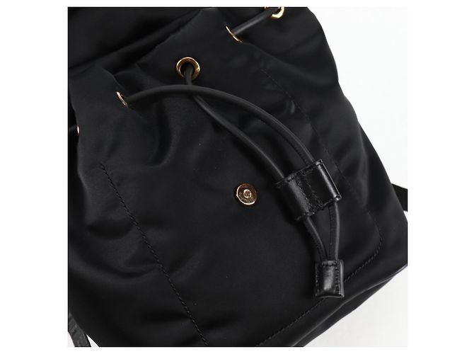 Zaino VERSACE in nylon nero e oro Auth 118728V D'oro - vista 21