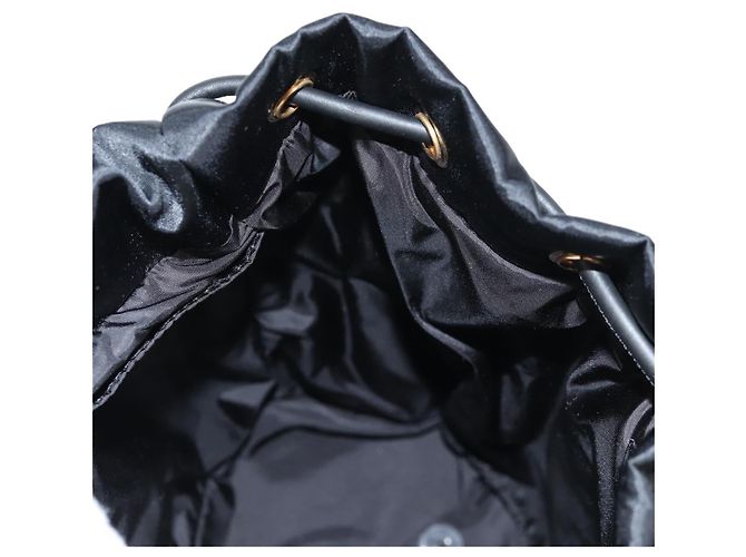Zaino VERSACE in nylon nero e oro Auth 118728V D'oro - vista 23