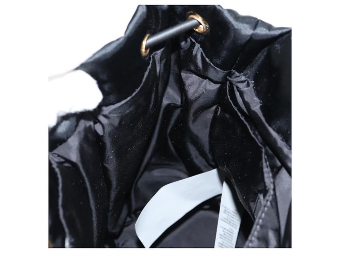 Zaino VERSACE in nylon nero e oro Auth 118728V D'oro - vista 24
