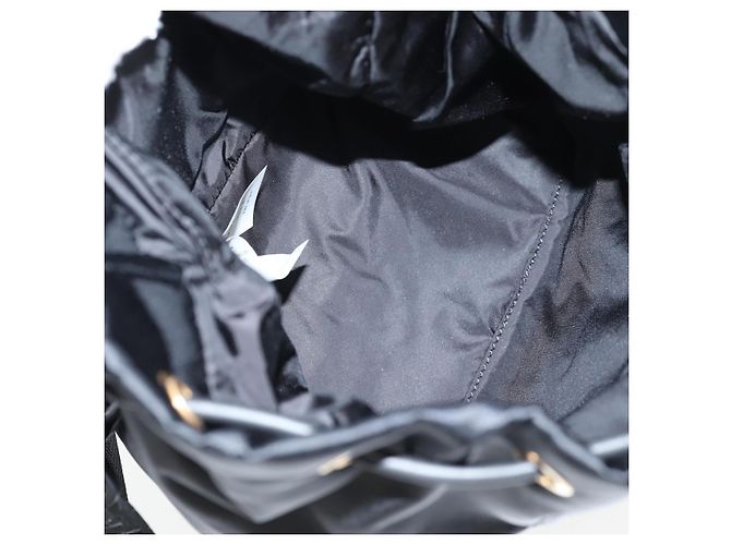 Zaino VERSACE in nylon nero e oro Auth 118733V D'oro - vista 11