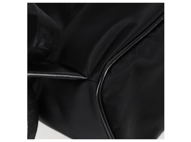 Zaino VERSACE in nylon nero e oro Auth 118733V D'oro - vista 17