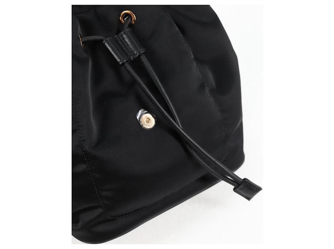 Zaino VERSACE in nylon nero e oro Auth 118733V D'oro - vista 21