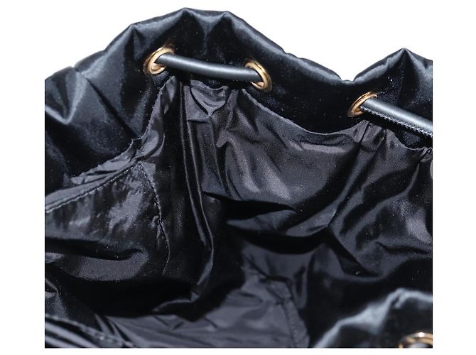 Zaino VERSACE in nylon nero e oro Auth 118733V D'oro - vista 23