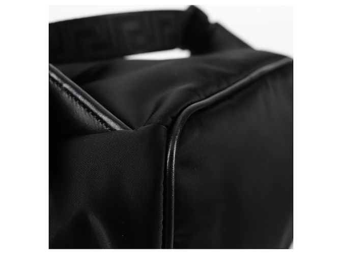 VERSACE Backpack Nylon Black Gold Auth 118730V Golden - view 17