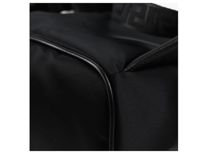 VERSACE Backpack Nylon Black Gold Auth 118730V Golden - view 18