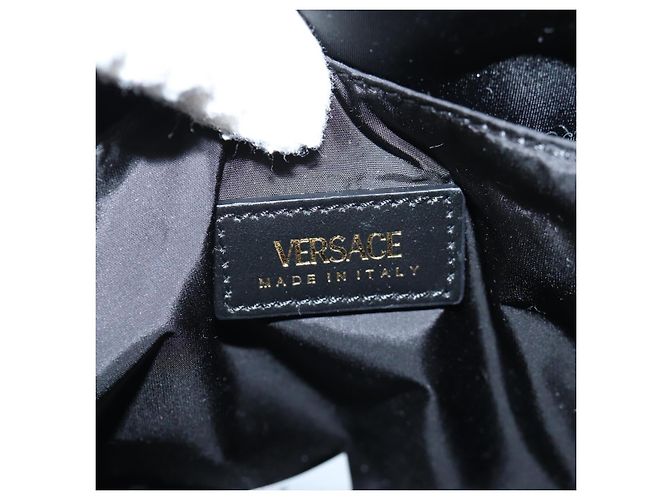 VERSACE Backpack Nylon Black Gold Auth 118730V Golden - view 22