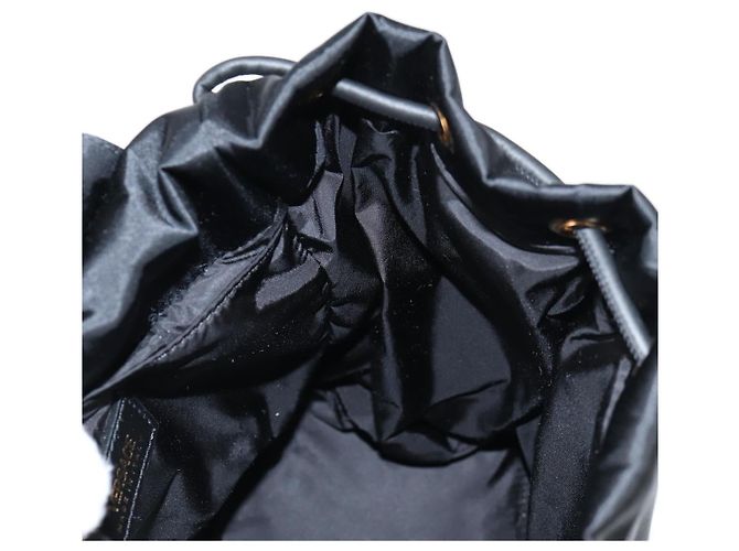 VERSACE Backpack Nylon Black Gold Auth 118730V Golden - view 23