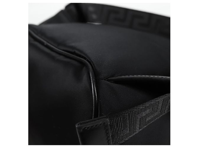 VERSACE Backpack Nylon Black Gold Auth 118734V Golden - view 18
