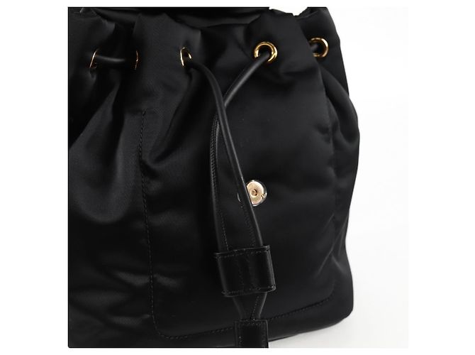 VERSACE Backpack Nylon Black Gold Auth 118734V Golden - view 21