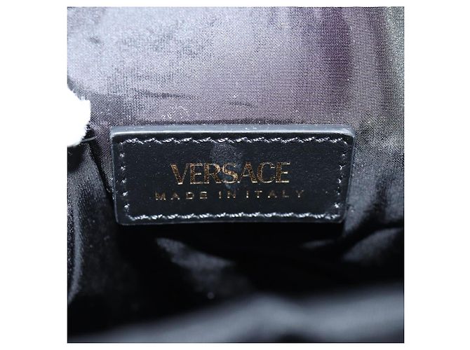 VERSACE Backpack Nylon Black Gold Auth 118734V Golden - view 22