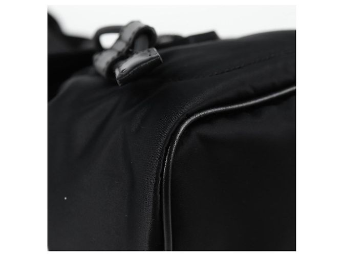 VERSACE Backpack Nylon Black Gold Auth 118734V Golden - view 9