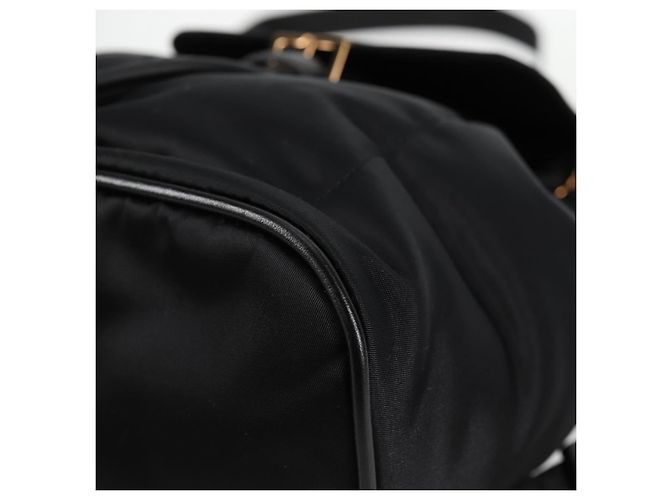Zaino VERSACE in nylon nero e oro Auth 118731V D'oro - vista 16