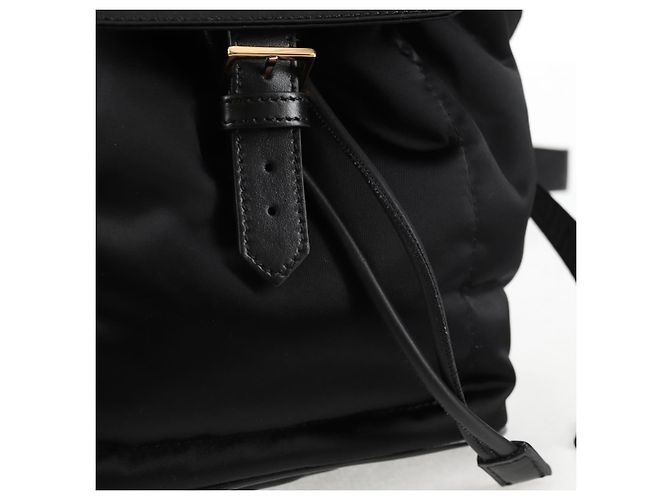 Zaino VERSACE in nylon nero e oro Auth 118731V D'oro - vista 20