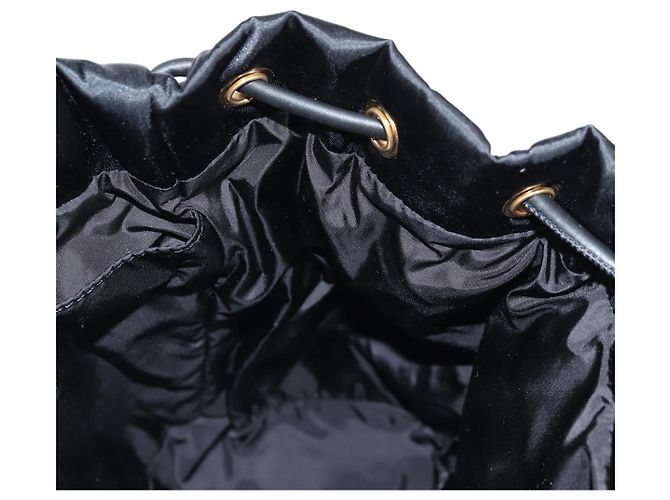 Zaino VERSACE in nylon nero e oro Auth 118731V D'oro - vista 23