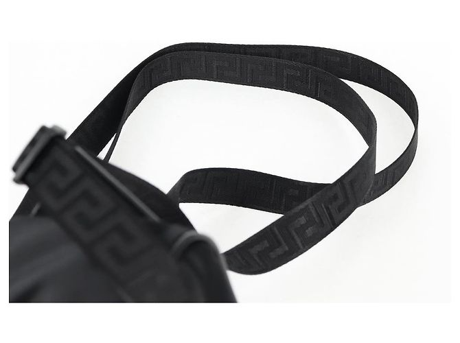 Zaino VERSACE in nylon nero e oro Auth 118731V D'oro - vista 9