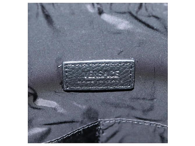 Versace Borsa Tote in pelle 2 in 1 Nera Oro Auth 118751V Nero D'oro - vista 15