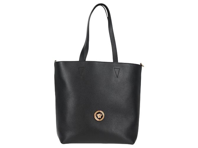 Versace Borsa Tote in pelle 2 in 1 Nera Oro Auth 118751V Nero D'oro - vista 2