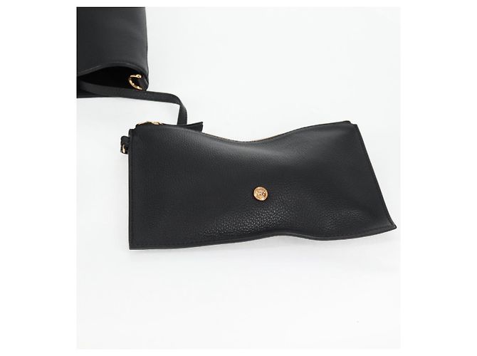 Versace Borsa Tote in pelle 2 in 1 Nera Oro Auth 118751V Nero D'oro - vista 21