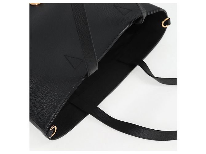 Versace Borsa Tote in pelle 2 in 1 Nera Oro Auth 118751V Nero D'oro - vista 6