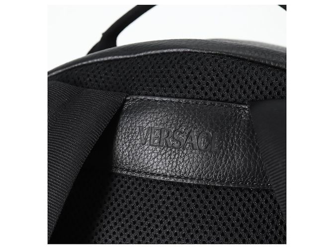 Sac à dos en cuir noir et or Auth 118683V VERSACE - vue 19