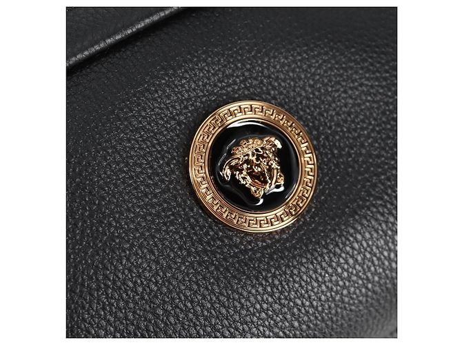 Sac à dos en cuir noir et or Auth 118683V VERSACE - vue 20