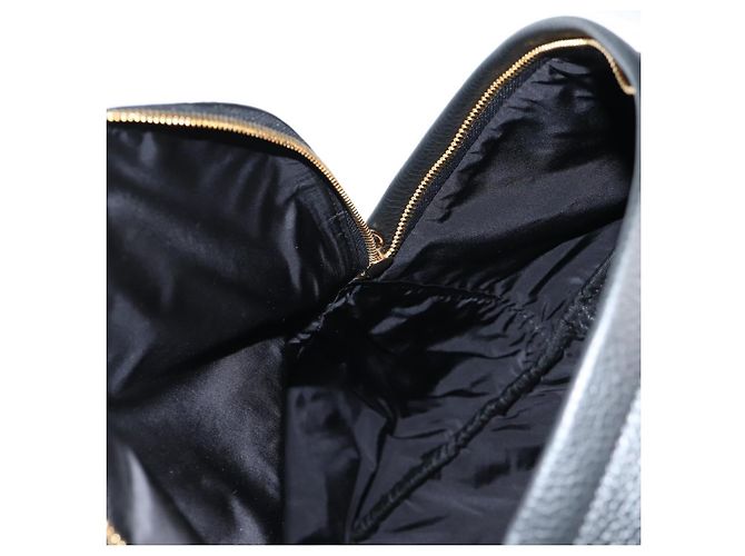 Sac à dos en cuir noir et or Auth 118683V VERSACE - vue 24