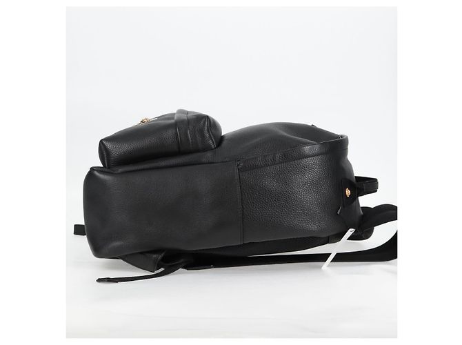 Sac à dos en cuir noir et or Auth 118683V VERSACE - vue 4