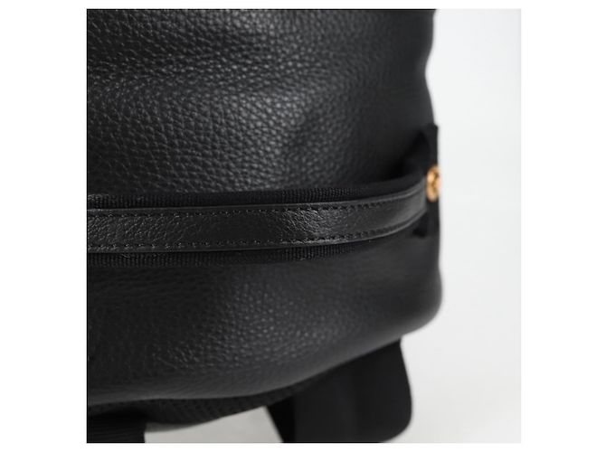 Sac à dos en cuir noir et or Auth 118683V VERSACE - vue 7