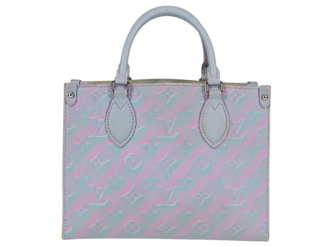 LOUIS VUITTON Borsa On The Go PM Monogram Empreinte 2way Blu M46067 Auth MX449M - vista 13