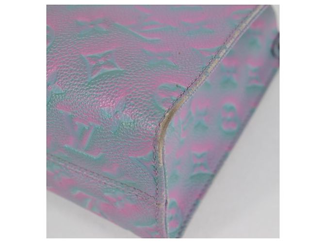 LOUIS VUITTON Borsa On The Go PM Monogram Empreinte 2way Blu M46067 Auth MX449M - vista 16