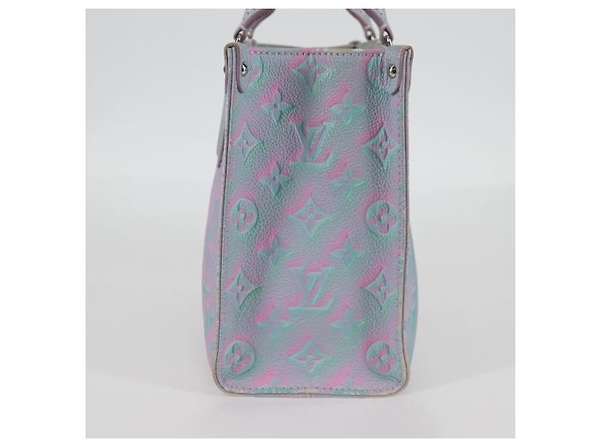LOUIS VUITTON Borsa On The Go PM Monogram Empreinte 2way Blu M46067 Auth MX449M - vista 5