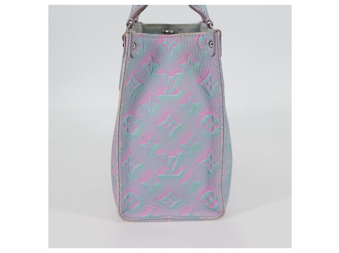 LOUIS VUITTON Borsa On The Go PM Monogram Empreinte 2way Blu M46067 Auth MX449M - vista 7