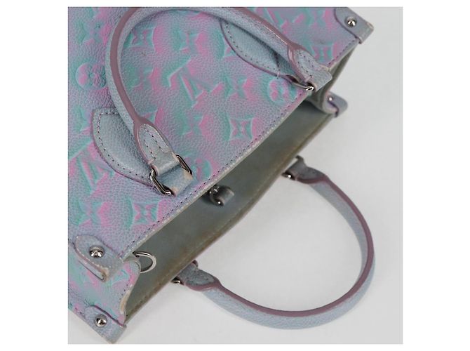 LOUIS VUITTON Borsa On The Go PM Monogram Empreinte 2way Blu M46067 Auth MX449M - vista 9