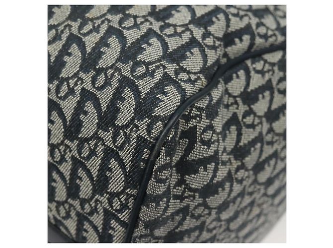 Borsa Boston in tela Trotter Christian Dior 2way Navy Gold Auth BD2104SAV - vista 17