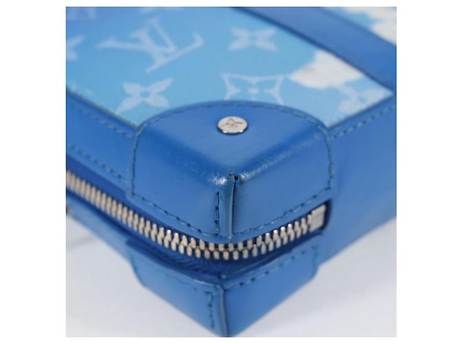 LOUIS VUITTON Monogram Clouds Soft Trunk Wallet Borsa a Spalla M45432 Auth 126007SAM Blu - vista 15