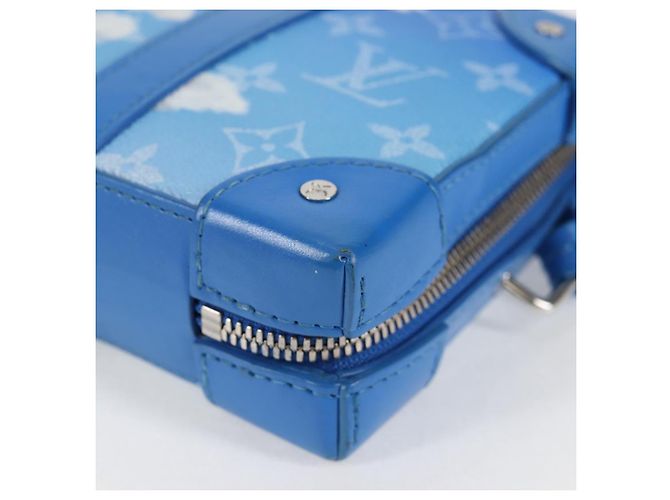 LOUIS VUITTON Monogram Clouds Soft Trunk Wallet Borsa a Spalla M45432 Auth 126007SAM Blu - vista 16