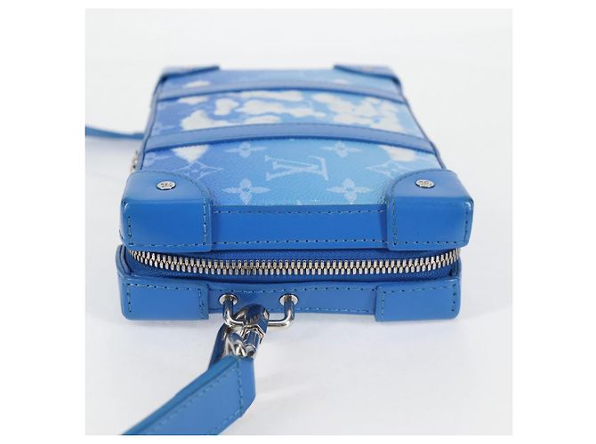 LOUIS VUITTON Monogram Clouds Soft Trunk Wallet Borsa a Spalla M45432 Auth 126007SAM Blu - vista 3
