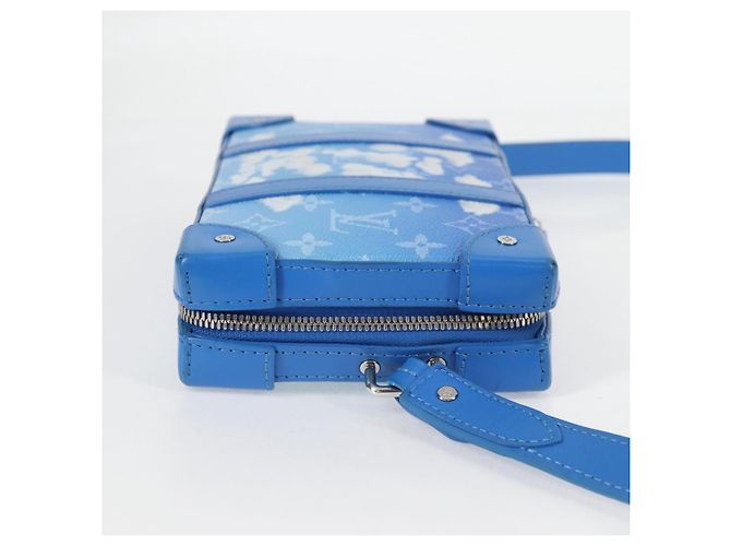 LOUIS VUITTON Monogram Clouds Soft Trunk Wallet Borsa a Spalla M45432 Auth 126007SAM Blu - vista 4